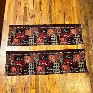 Red Black White Valance Curtains